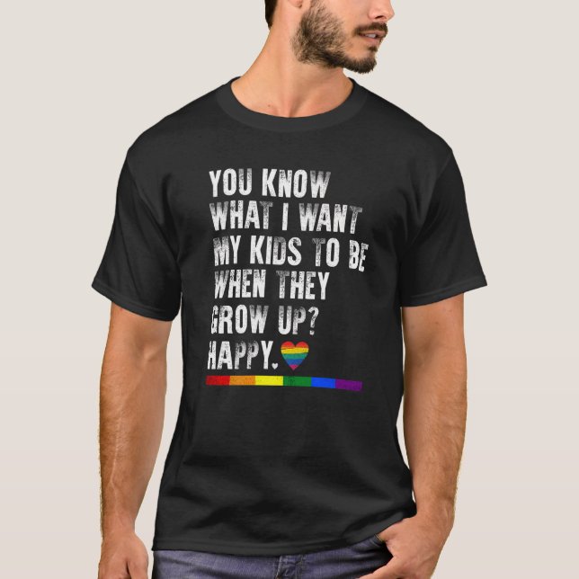 Camiseta Gay Pride LGBT Awareness Parents Mom Dad Lesbian P (Frente)
