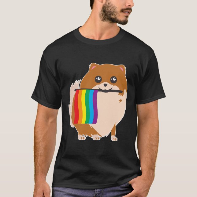 Camiseta Gay Pride Pomeranian (Frente)