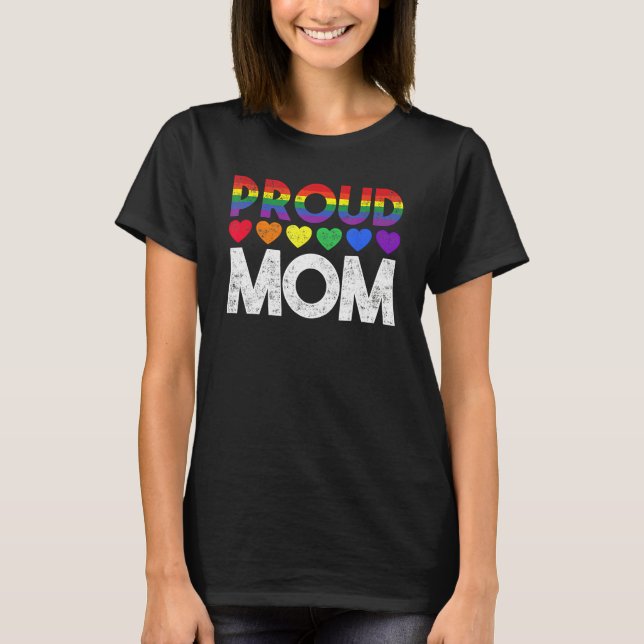 Camiseta Gay Pride Proud Mom LGBT Parent Proud Month for Wo (Frente)