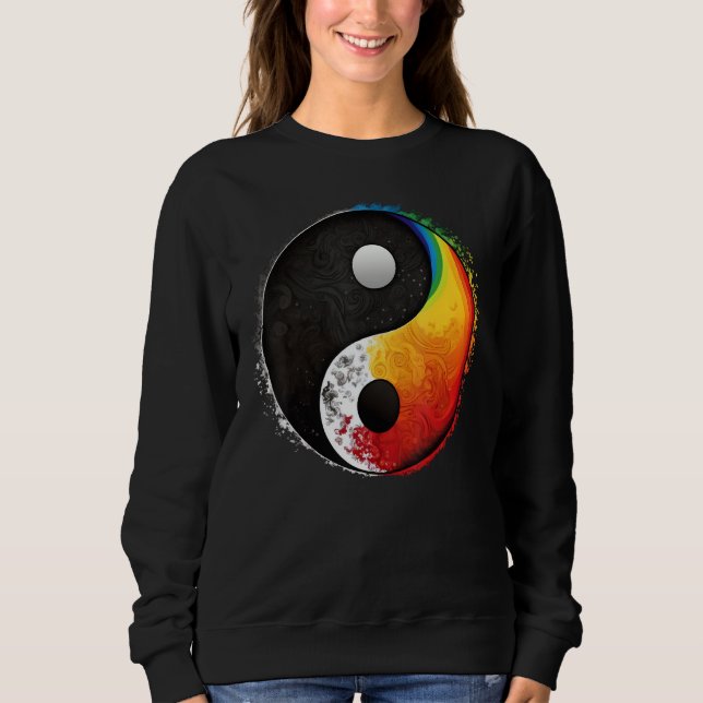 Camiseta Gay Pride Yin Yang Symbol on LGBTQ Taijitu Yin Yan (Frente)