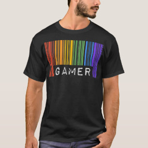 Camiseta Gay Queer Barcode Gamer Videos games Aestheti