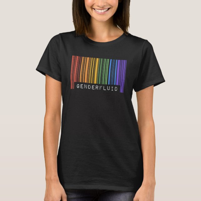 Camiseta Gay Queer Barcode Pride Genderfluido Ético LGBT (Frente)