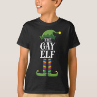 Gay Rainbow Elf Matando Festa de Natal da Família