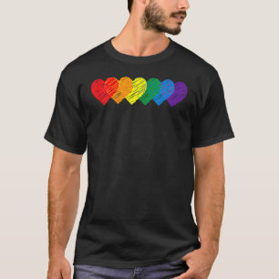 Camiseta Gay Rainbow Pride Heart Flag Lgbtq Igualdade Match