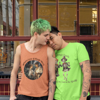 Camiseta 🌈 Gay Romance Onde Amor e Magia 💀