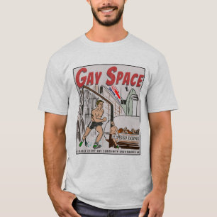 Camiseta Gay Space, Vintage & Retro Gay Men História em qu
