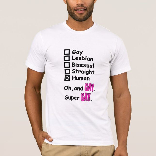Camiseta Gay super (Frente)