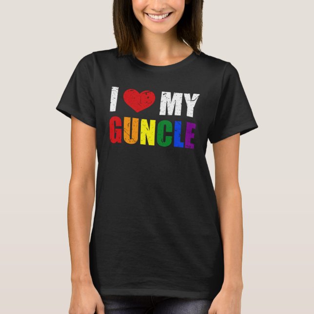 Camiseta Gay Uncle Guncle Pride Month LGBT homosexual Rainb (Frente)