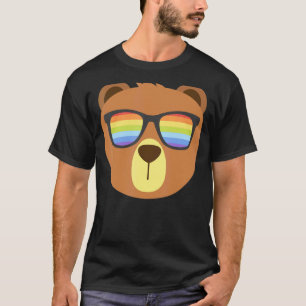 Camiseta Gay Urso com Óculos Solares - Mês de Orgulho Lgbt