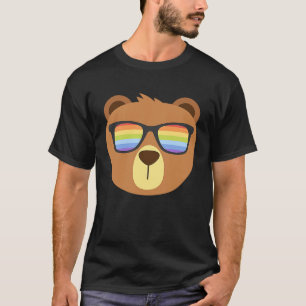 Camiseta Gay Urso que Veste Urso Orgulho LGBTQ Sinalizador