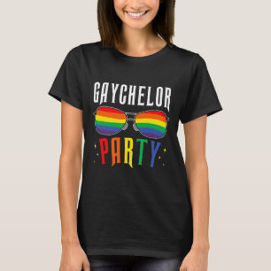 Camiseta Gaychelor Festa de Despedida de Solteiro Gay Lésbi