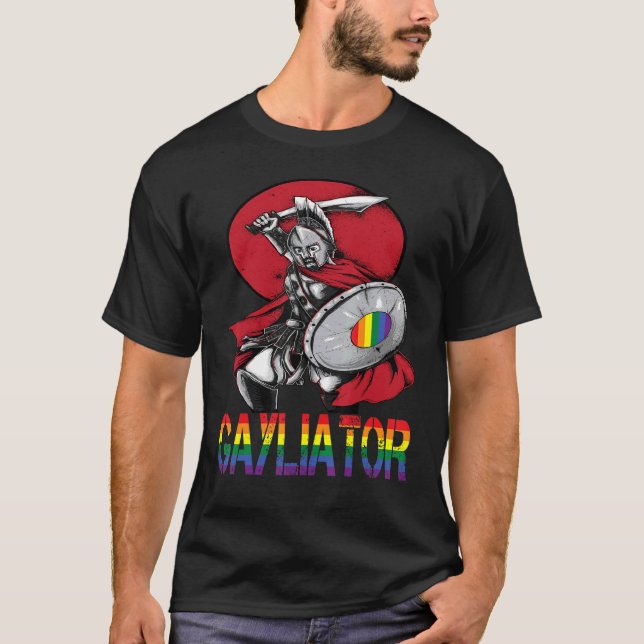 Camiseta Gayliator, proud gay sword fighter from ancient ti (Frente)