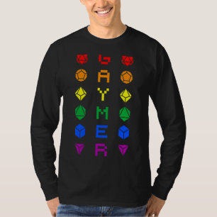 Camiseta Gaymer D20 Rainbow Dice Lgbt Pride Gay Gamer