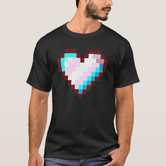Camiseta Gaymer Lgbt Ortográfico Transgênero Gamer Pixel H (Frente)