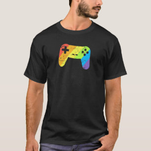 Camiseta Gaymer Lgbt Pride Gay Gamer Controladora Rainbow
