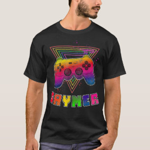 Camiseta Gaymer LGBTQ Gay Video Gamer Console Rainbow Strip