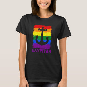 Camiseta Gaypiter Gay e Capitão Funny Retro Anchor LGBT