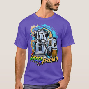 Camiseta GAYpresso Arco-Íris Vintage Café Espresso LGBT