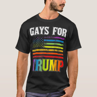 Camiseta Gays For Trump LGBT Pride Gay Rainbow Flag Vote Re