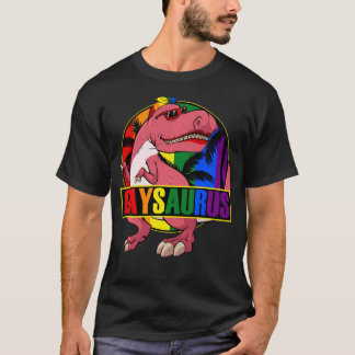 Camiseta Gaysaurus Lgbt-Q Dinossauro Engraçado Orgulho Gay