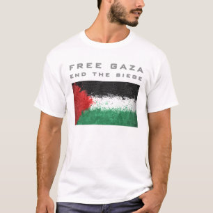 Camiseta Gaza livre - termine o cerco