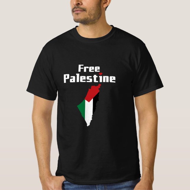 CAMISETA GAZA PALESTINA GRATUITA GAZA PALESTINE FLAG ARÁBIC (Frente)