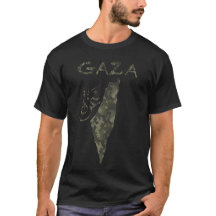 Camiseta Gaza Palestina Livre - Design Camuflagem
