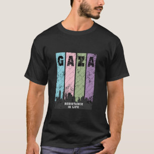 Camiseta GAZA Vintage Distressed   Solidariedade
