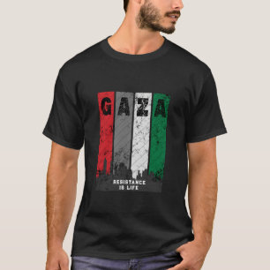 Camiseta GAZA Vintage Distressed   Solidariedade