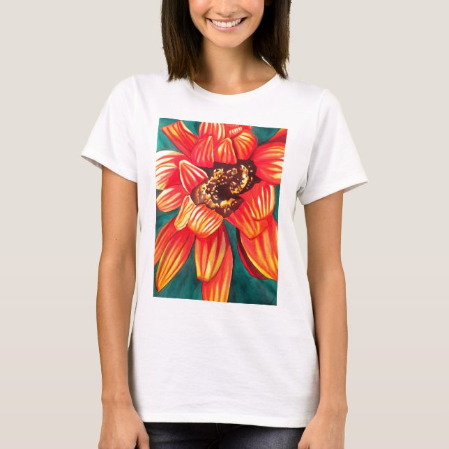 Camiseta Gazania flor do deserto arte por Sacha Grossel (Frente)