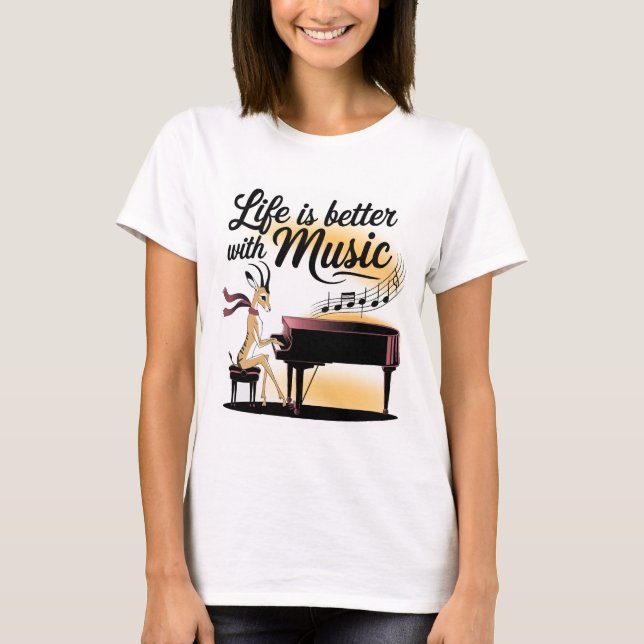 Camiseta gazelle piano (Frente)