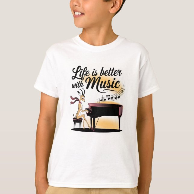 Camiseta gazelle piano (Frente)