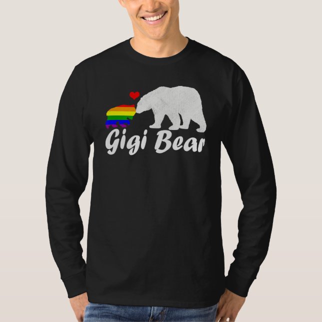 Camiseta Gbt Gigi Bear Orgulho gay Igual Direitos Rainbow (Frente)