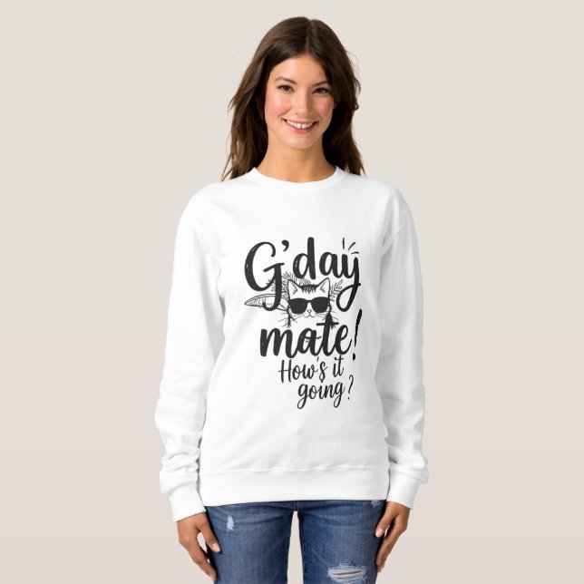 Camiseta G'day Mate Aussie- Graphic Crewneck (Frente Completa)