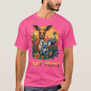 Camiseta G'Day Mate - Ilustração da Vida Selvagem Aussie - 