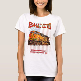 Camiseta GE ES44AC GEVO Locomotive e bandeira americana