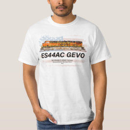 Camiseta GE ES44AC GEVO Locomotive e bandeira americana