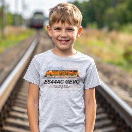 Camiseta GE ES44AC GEVO Locomotive e bandeira americana