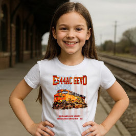 Camiseta GE ES44AC GEVO Locomotive e bandeira americana