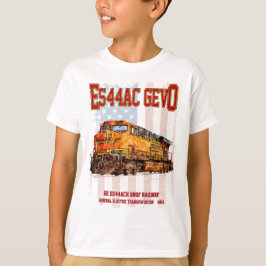 Camiseta GE ES44AC GEVO Locomotive e bandeira americana