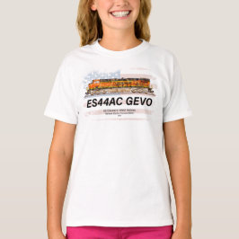 Camiseta GE ES44AC GEVO Locomotive e bandeira americana