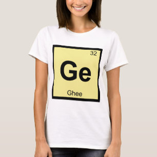 Camiseta Ge - Química da Manteiga Ghee Símbolo da Tabela Pe