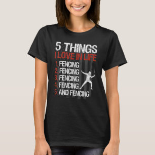 Camiseta Gear Esgrima Eua Sinalizador 5 Coisas Que Eu Amo N
