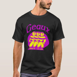 Camiseta Geaux Purple e Dourado