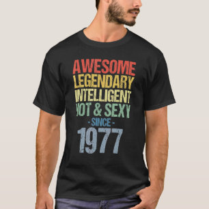 Camiseta Geboren 1977 Admirável Vintage 1977 Aniversário