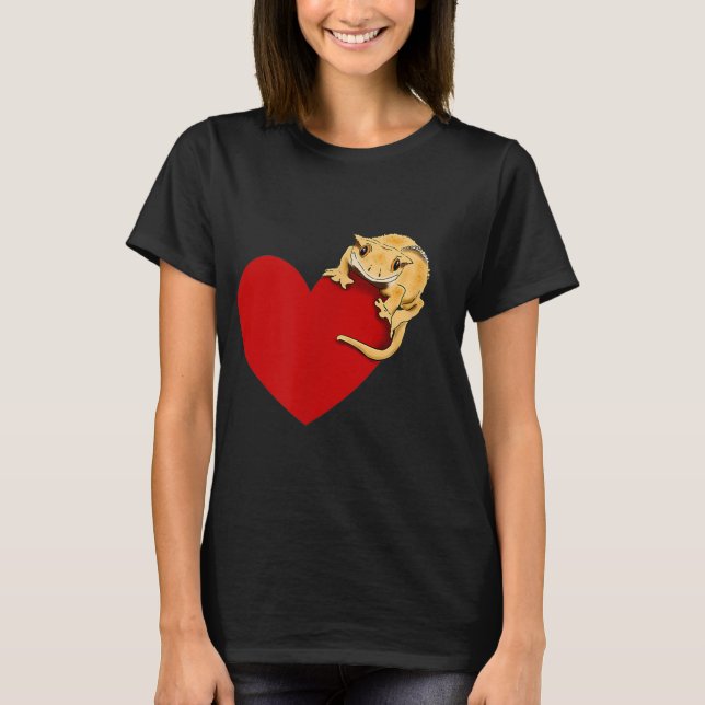 Camiseta Gecko Adorava Gecko Detido Lover Gecko Heart Cr (Frente)