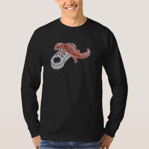 Camiseta Gecko de rabo-gordo africano Jogando vídeo Jogo ra