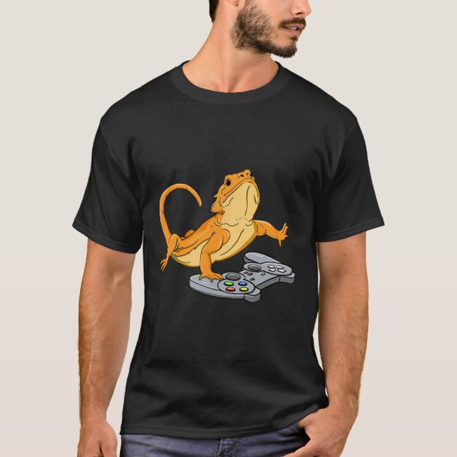 Camiseta Gecko de videogame do Dragão Lizard (Frente)