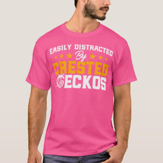 Camiseta Gecko Detido Facilmente Distraído Por Crested Geck
