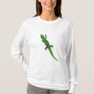 Camiseta Gecko digital sobre saia feminina